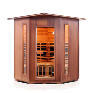 Enlighten Sauna | Diamond 4 Corner Infrared/Traditional Sauna (PRE-ORDERS)