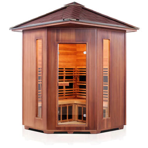 Enlighten Sauna | Rustic 4 Corner Full Spectrum Infrared Sauna (PRE - ORDERS)