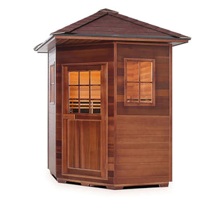 Enlighten Sauna | Sapphire 4 Corner Infrared/Traditional Sauna (PRE-ORDERS)