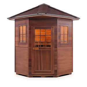 Enlighten Sauna | Sapphire 4 Corner Infrared/Traditional Sauna (PRE-ORDERS)